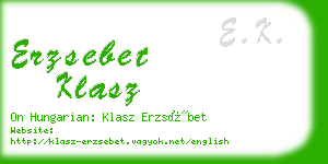 erzsebet klasz business card